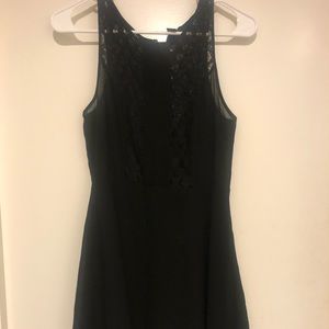 Black dress with see through lace
